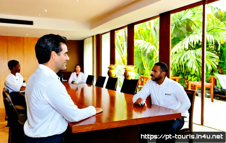 Home 17 호텔 경영에서의 리더십 개발 - Photorealistic leadership development workshop in an elegant Brazilian beachfront hotel conference r...
